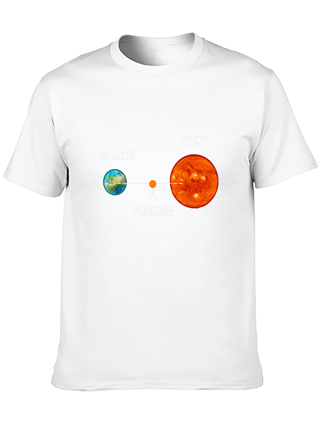 Earth Florida Sun Graphic Black T-Shirt