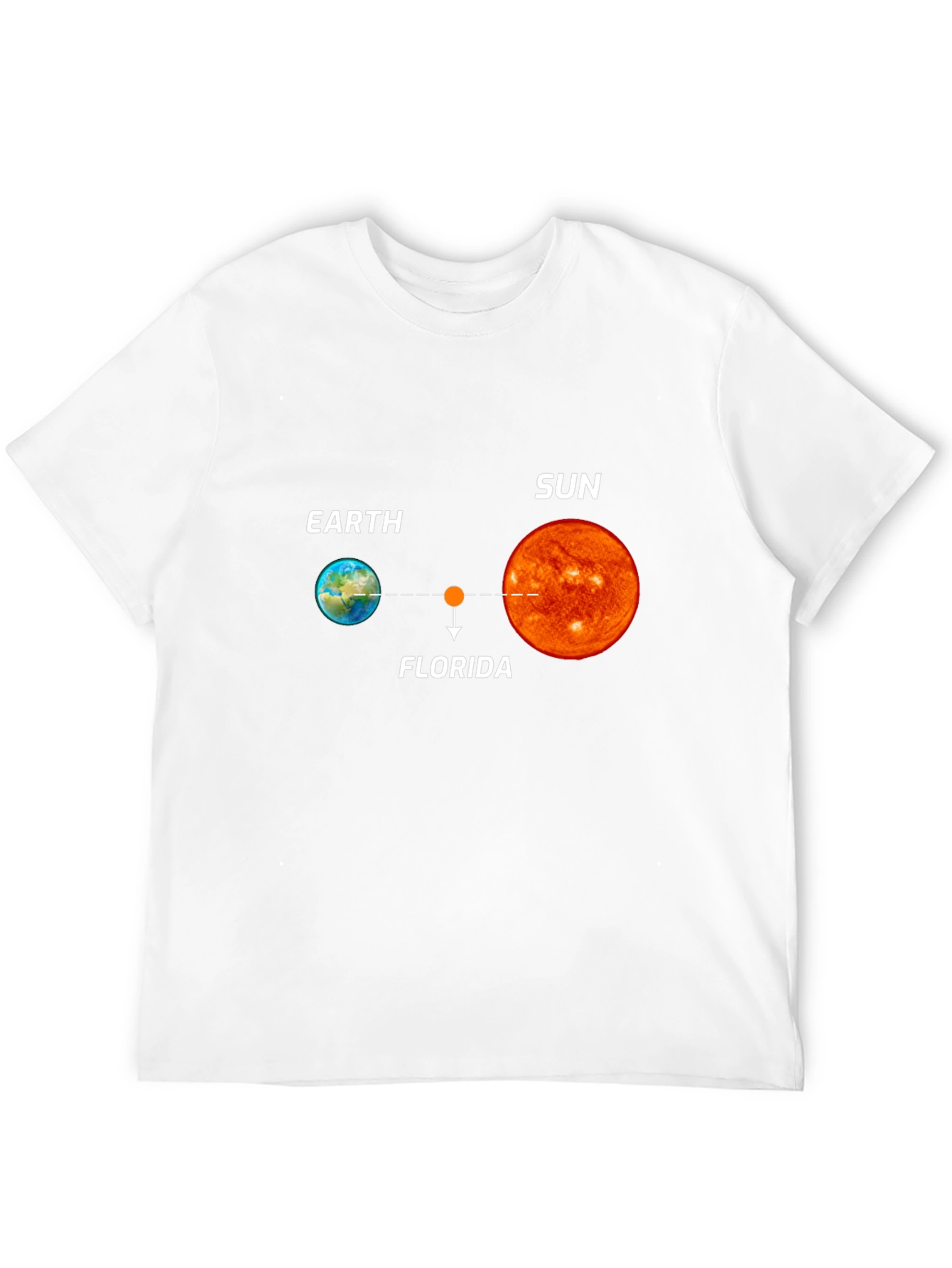 Earth Florida Sun Graphic Black T-Shirt