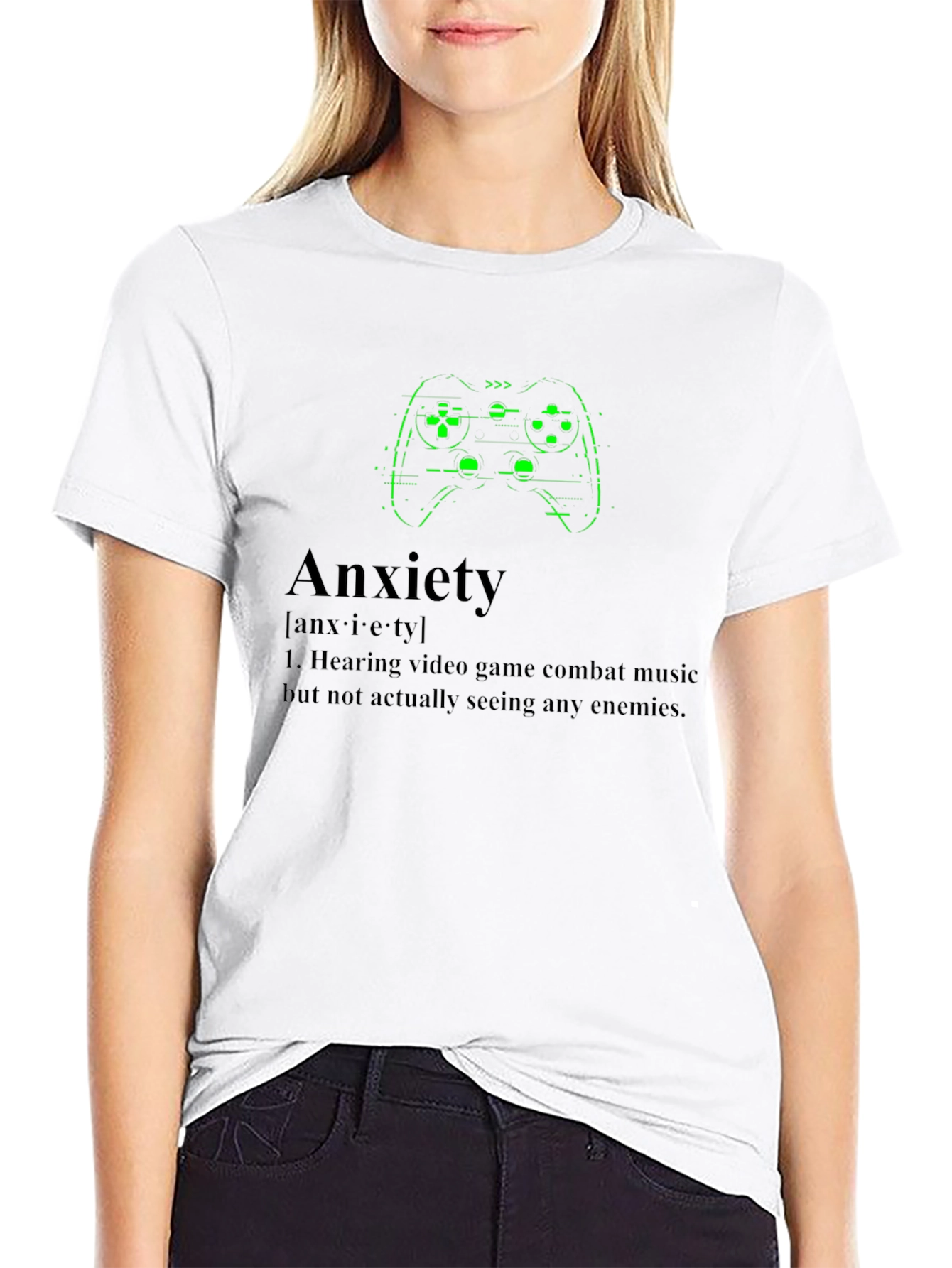 Anxiety Gamer T-Shirt - Video Game Combat Definition
