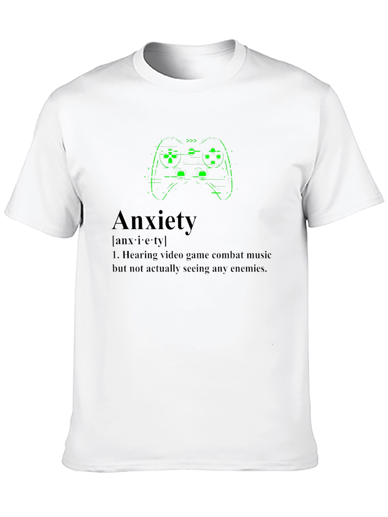 Anxiety Gamer T-Shirt - Video Game Combat Definition