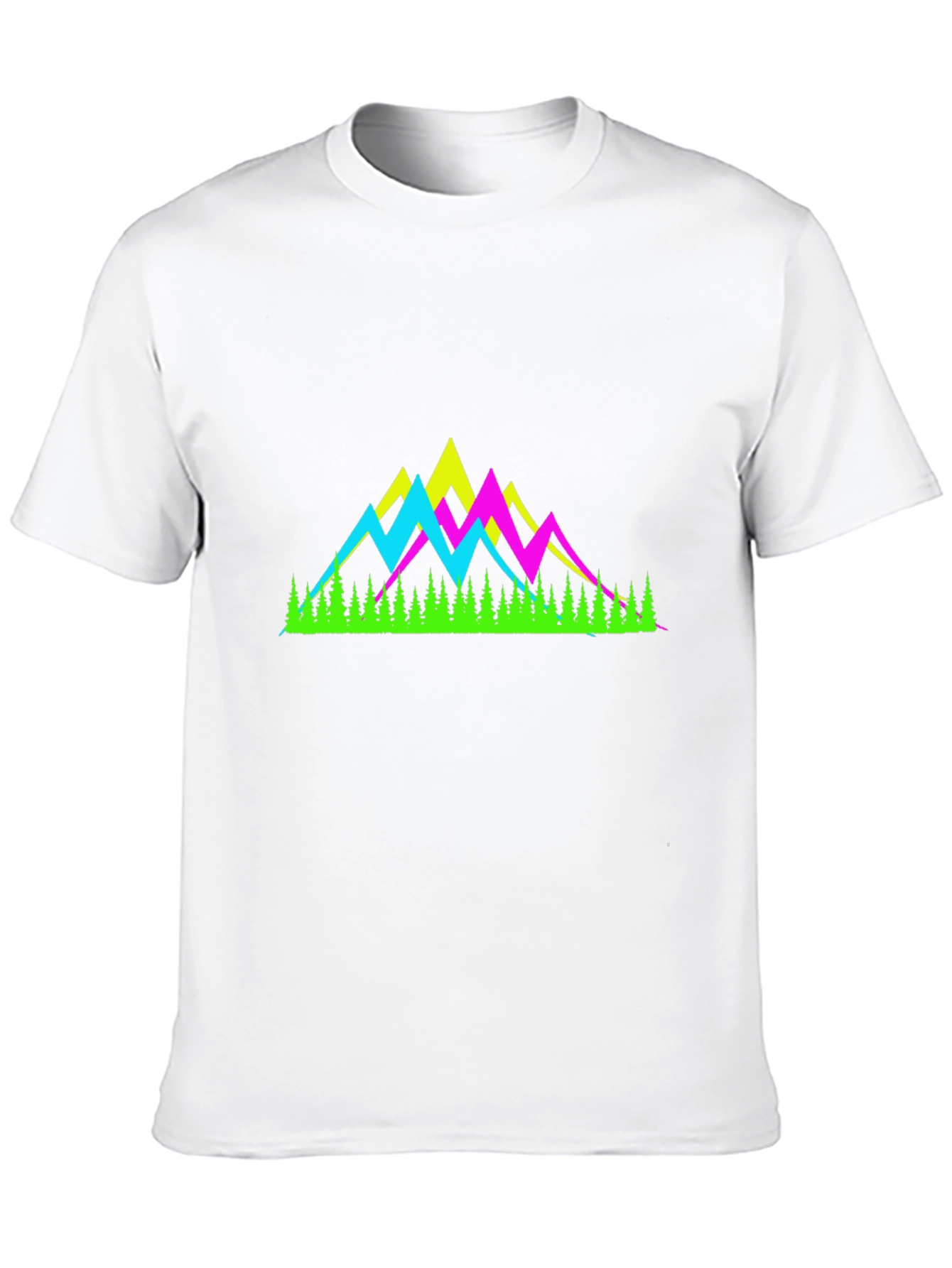 Neon Mountain Graphic Tee - Black T-Shirt