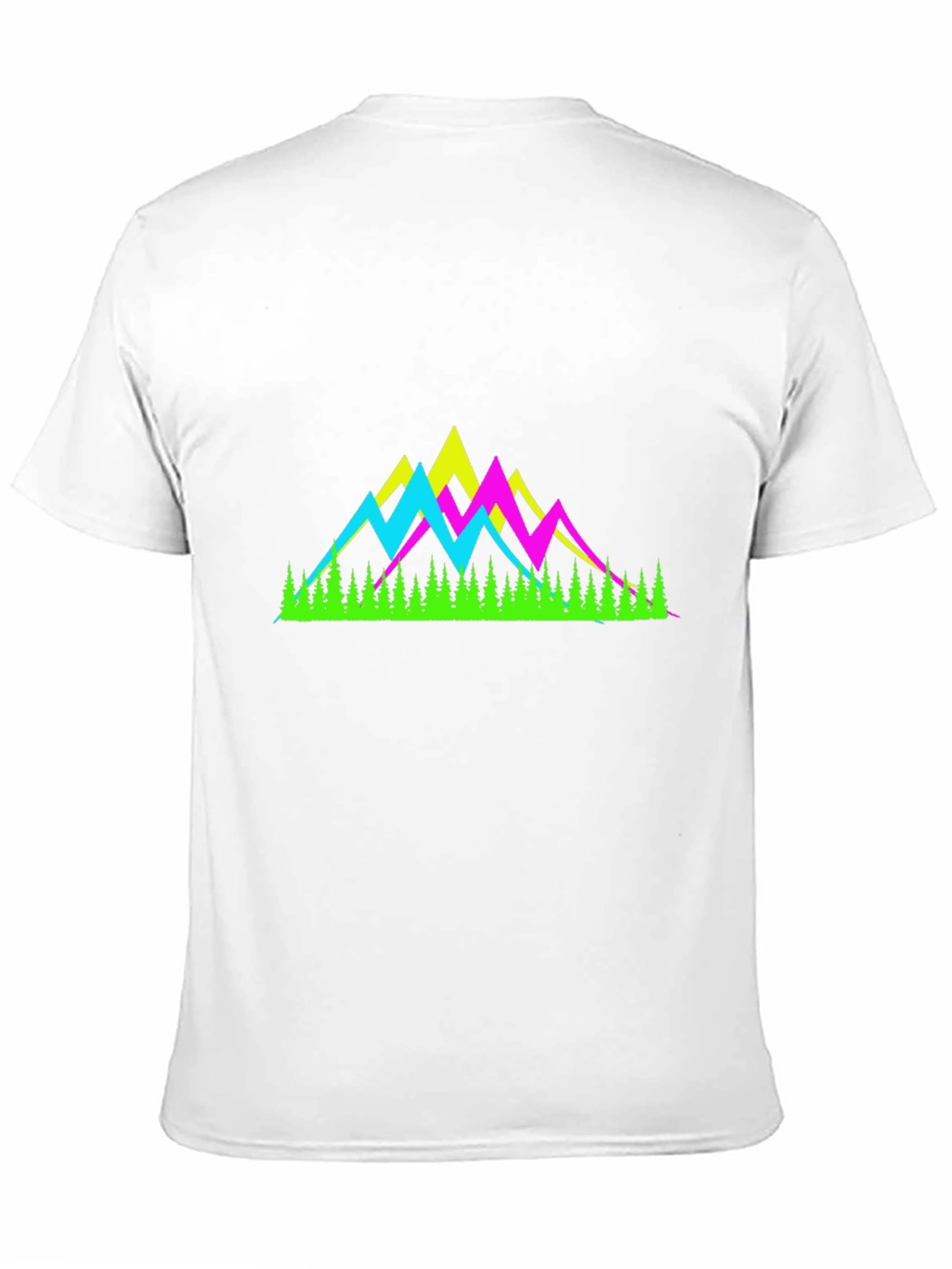 Neon Mountain Graphic Tee - Black T-Shirt