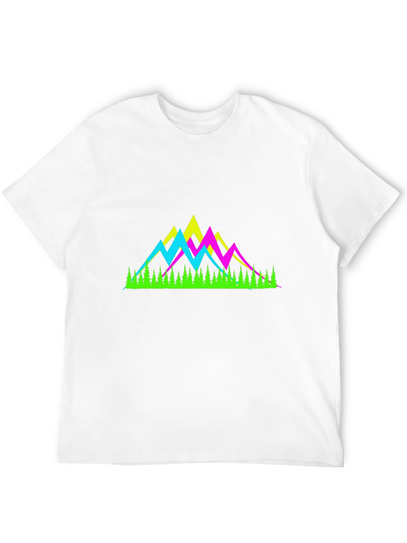 Neon Mountain Graphic Tee - Black T-Shirt
