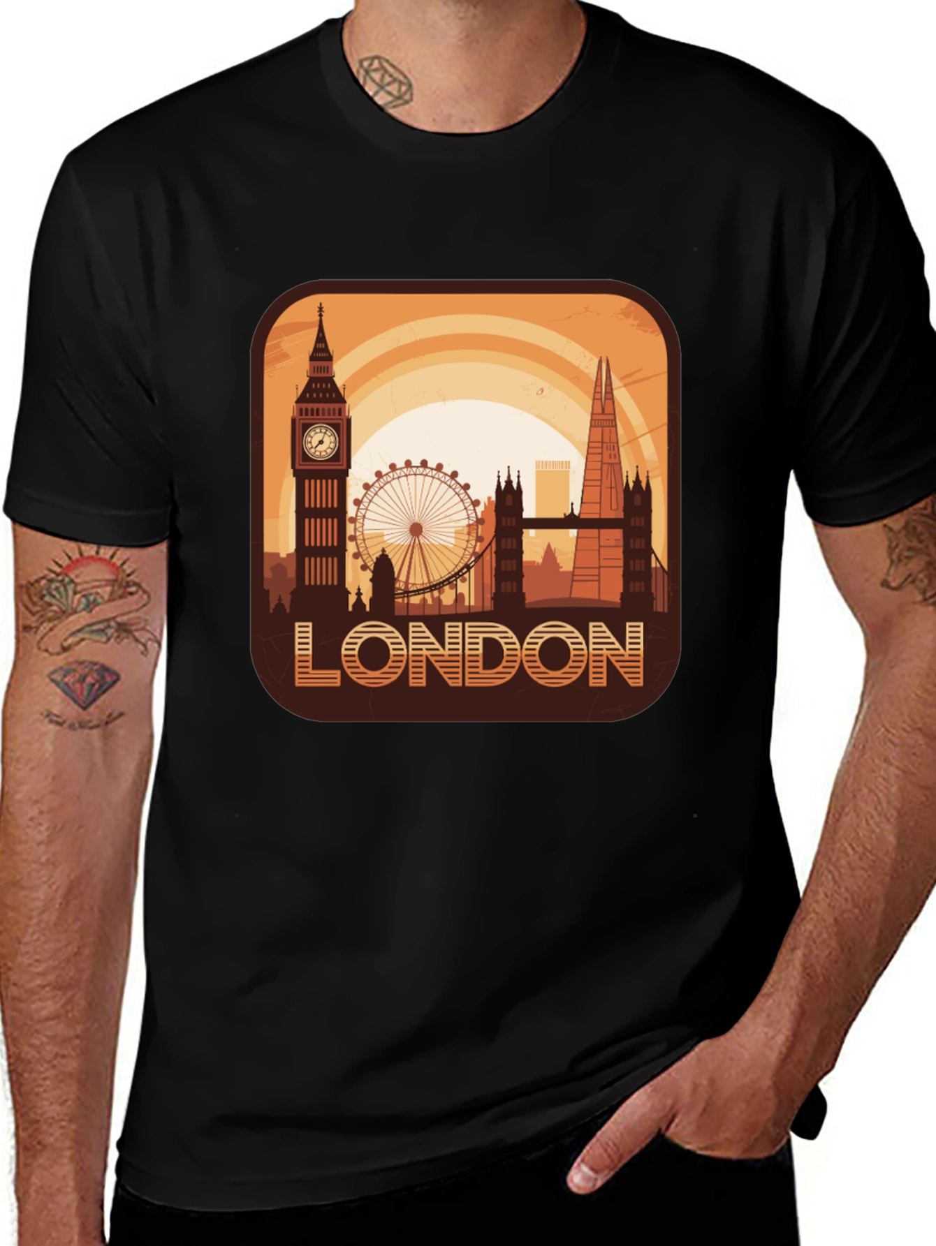 London Skyline Graphic Tee - Cityscape Design