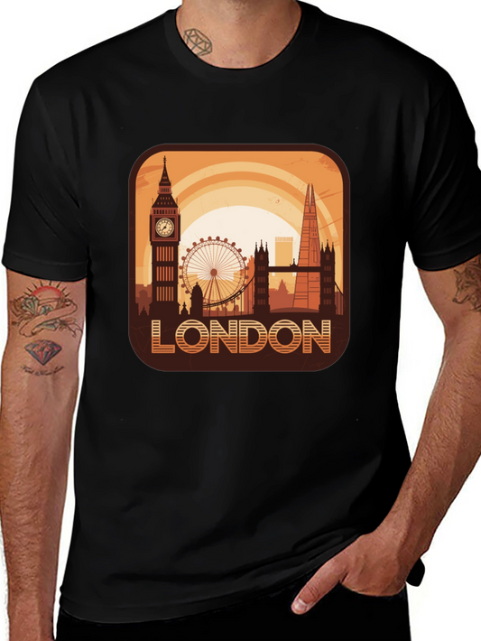 London Skyline Graphic Tee - Cityscape Design