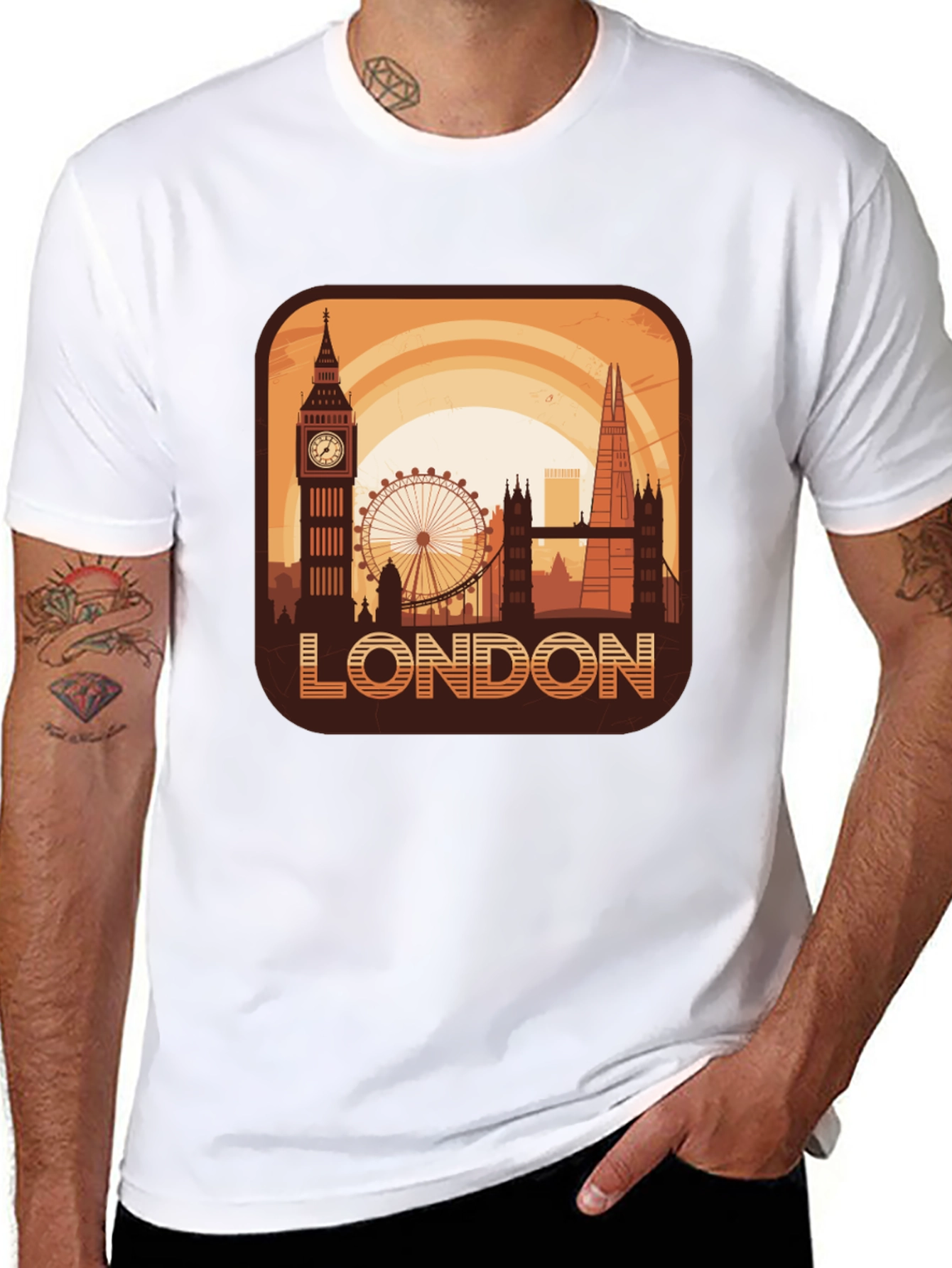 London Skyline Graphic Tee - Cityscape Design