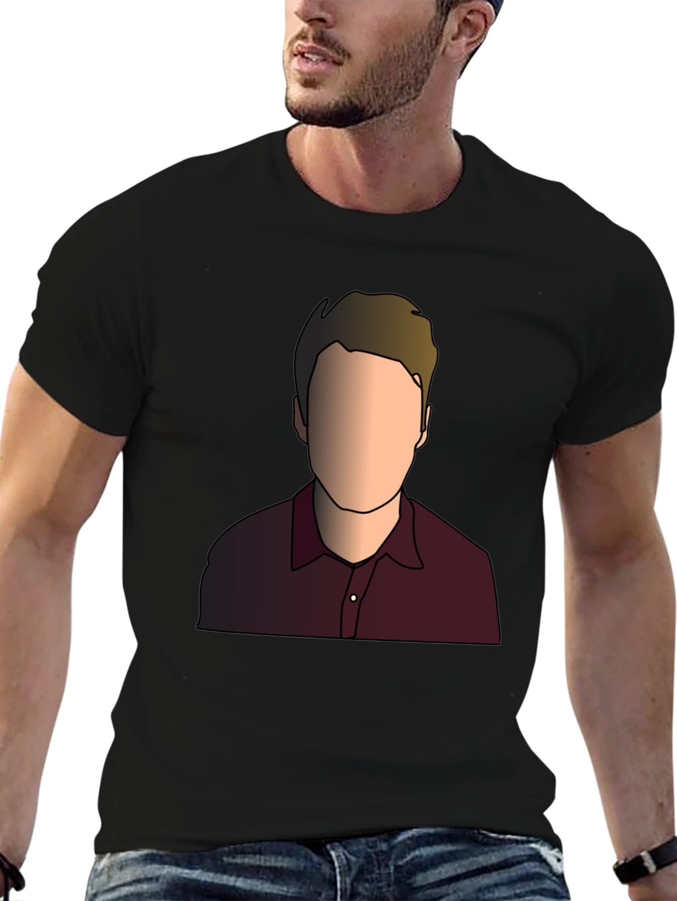 Illustrated Faceless Portrait T-Shirt