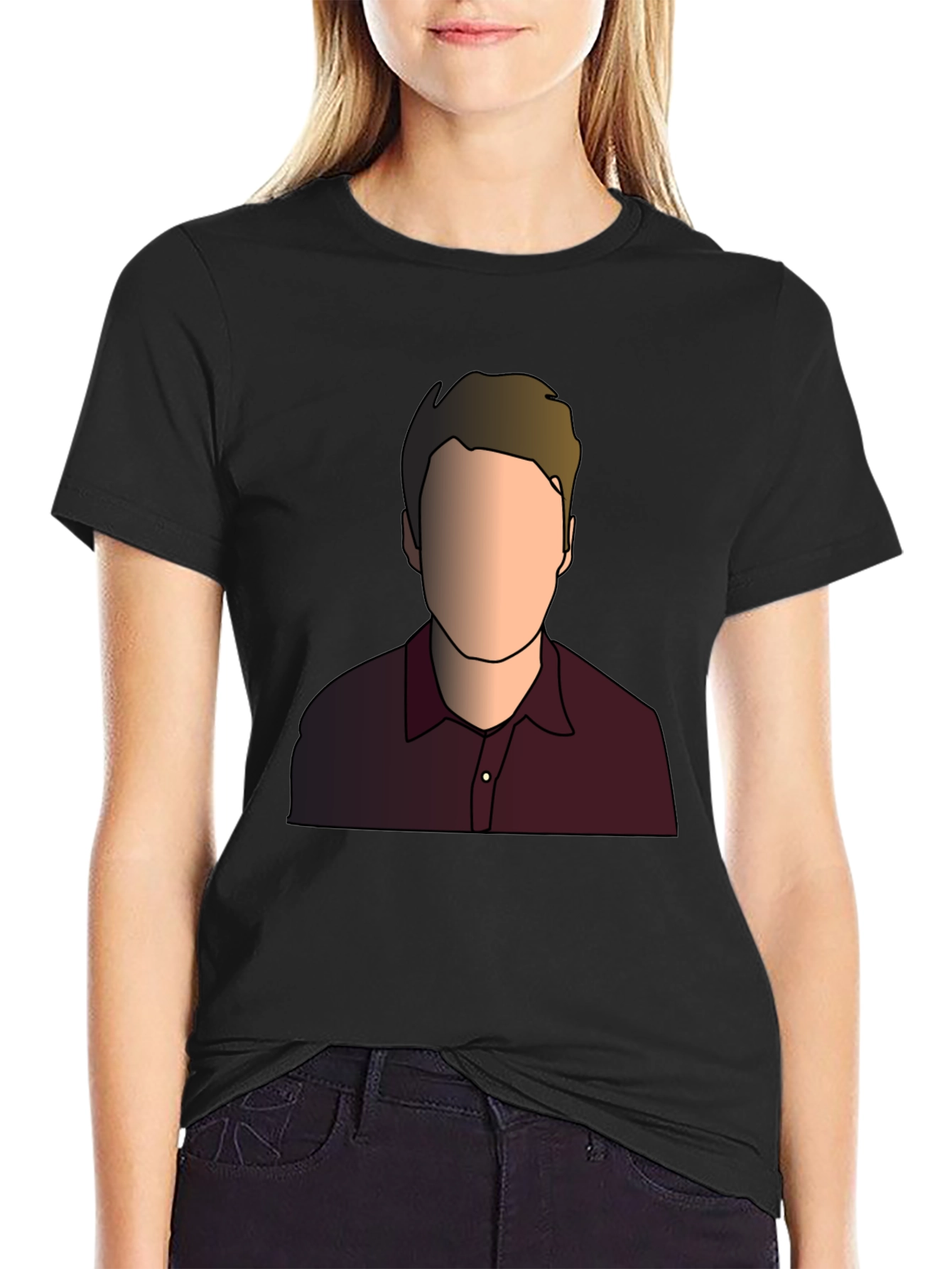 Illustrated Faceless Portrait T-Shirt