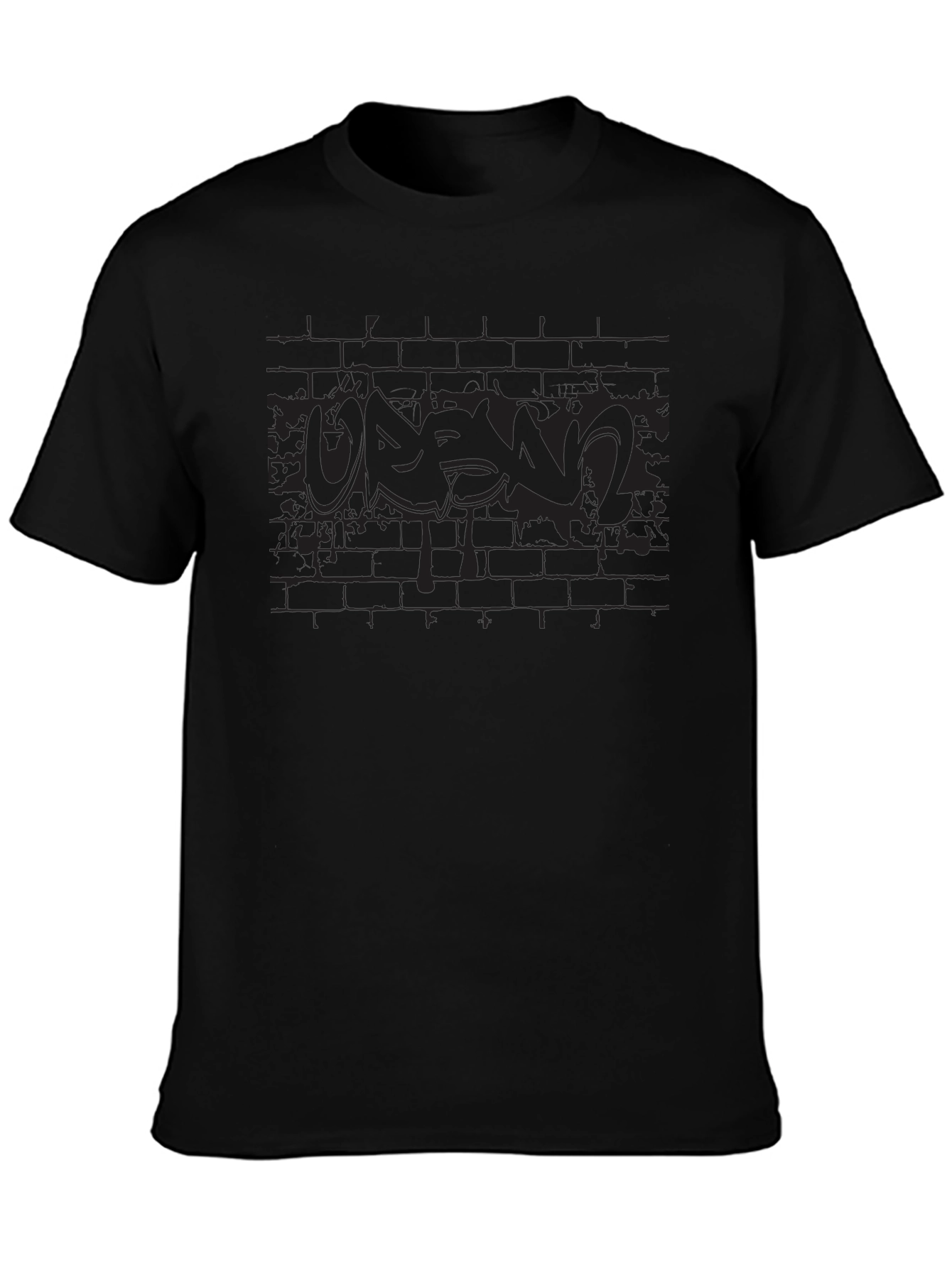 Urban Graffiti Graphic Black T-Shirt