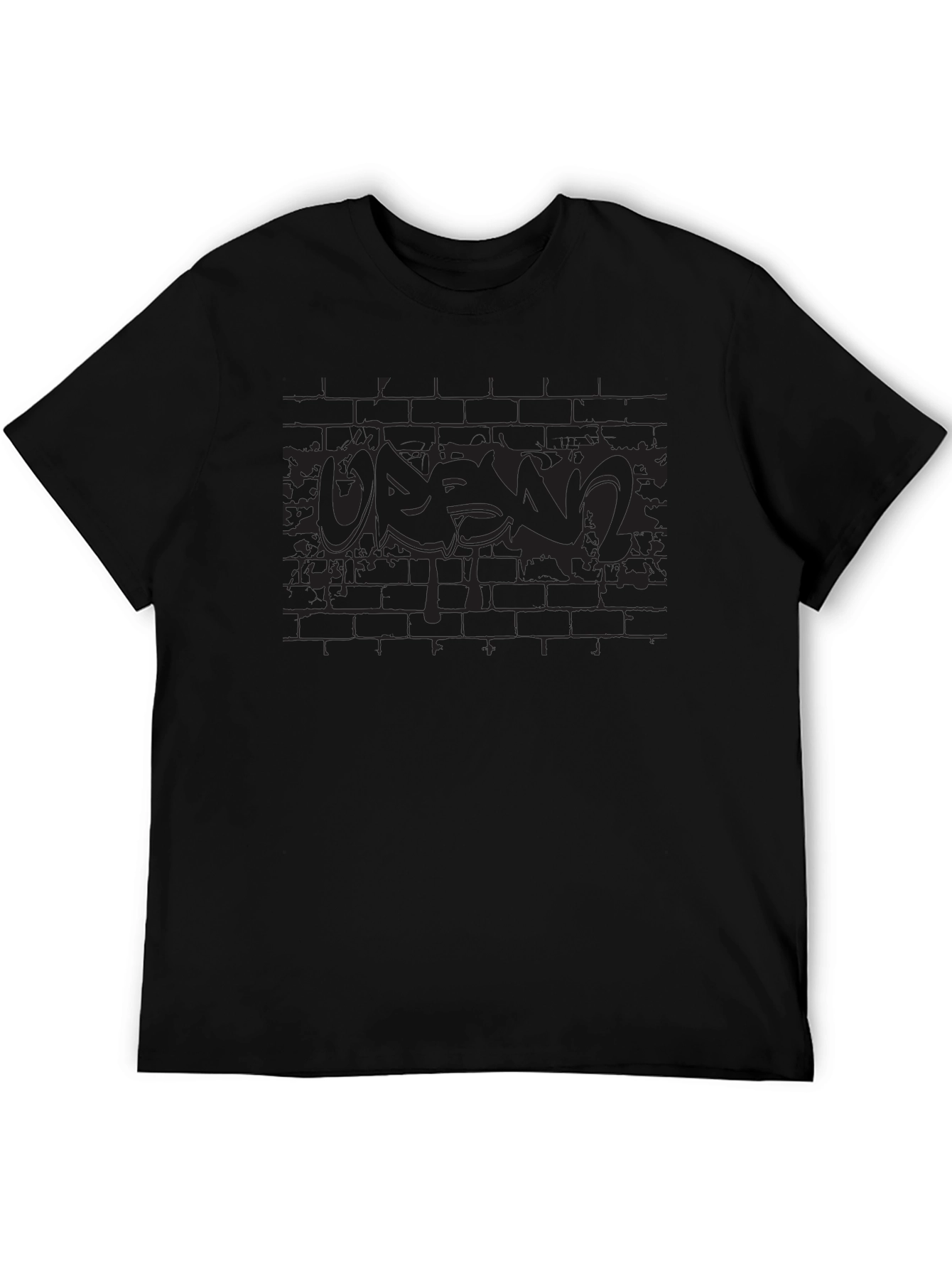 Urban Graffiti Graphic Black T-Shirt
