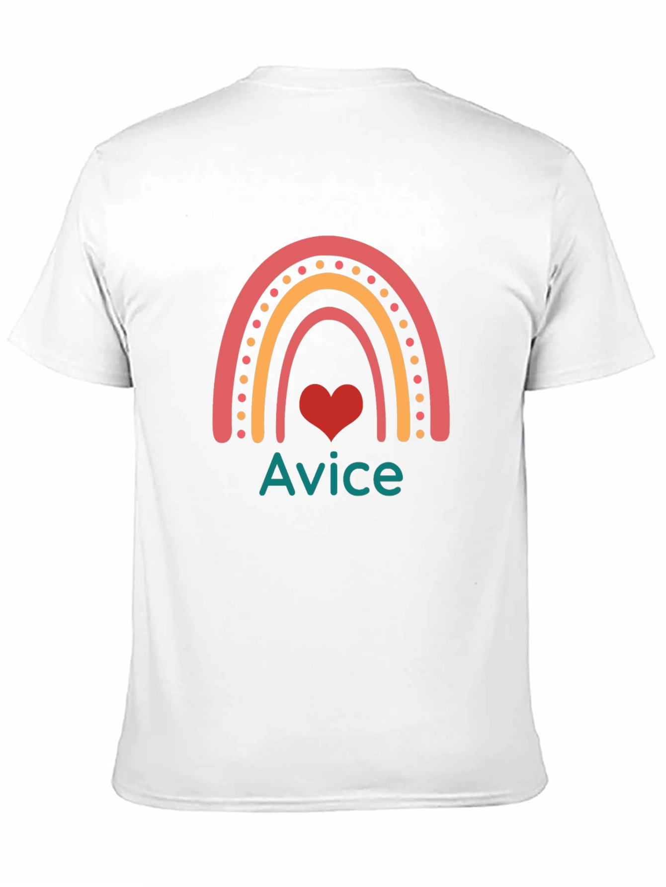 Cute Rainbow Heart Tee - Avice Personalized T-Shirt