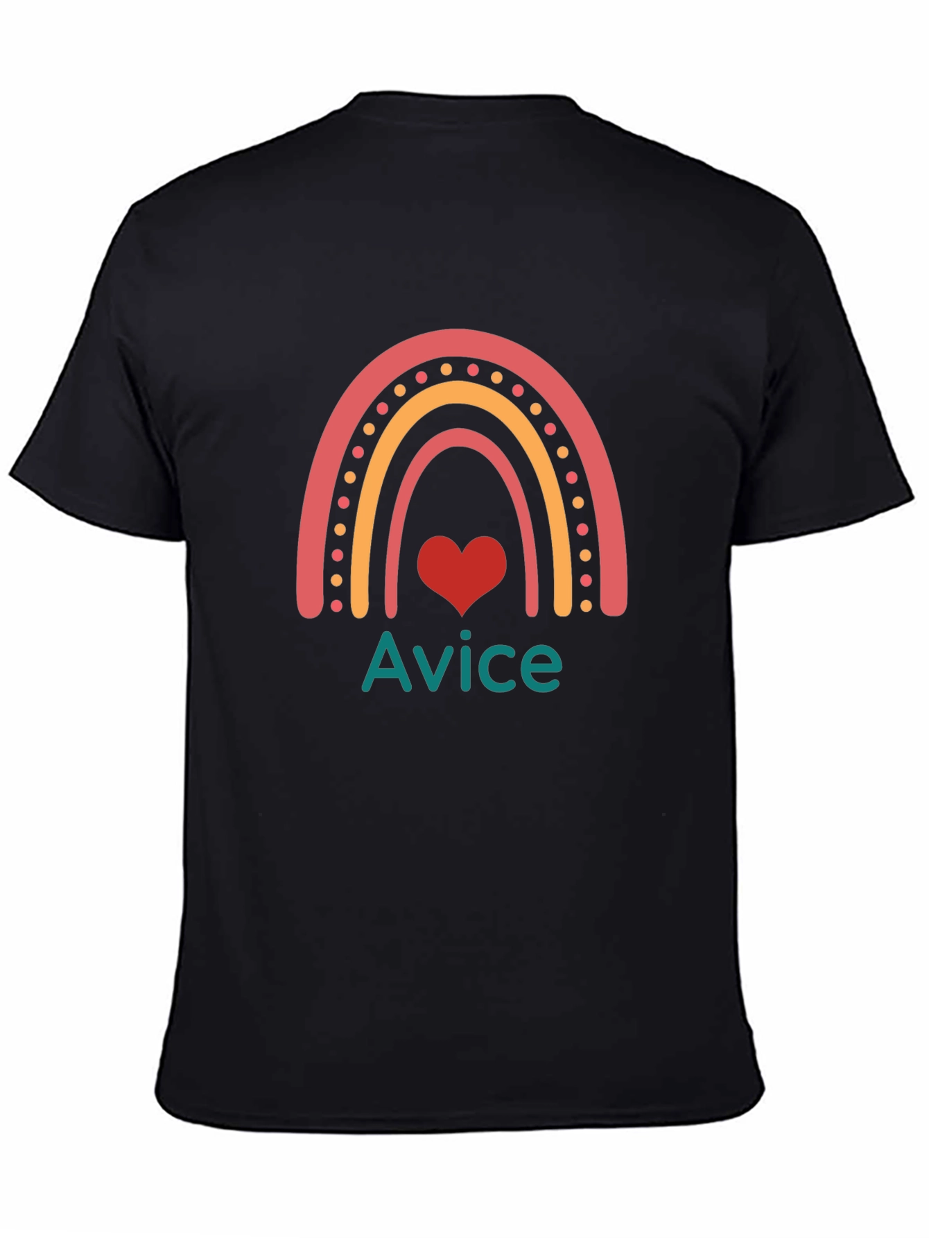 Cute Rainbow Heart Tee - Avice Personalized T-Shirt