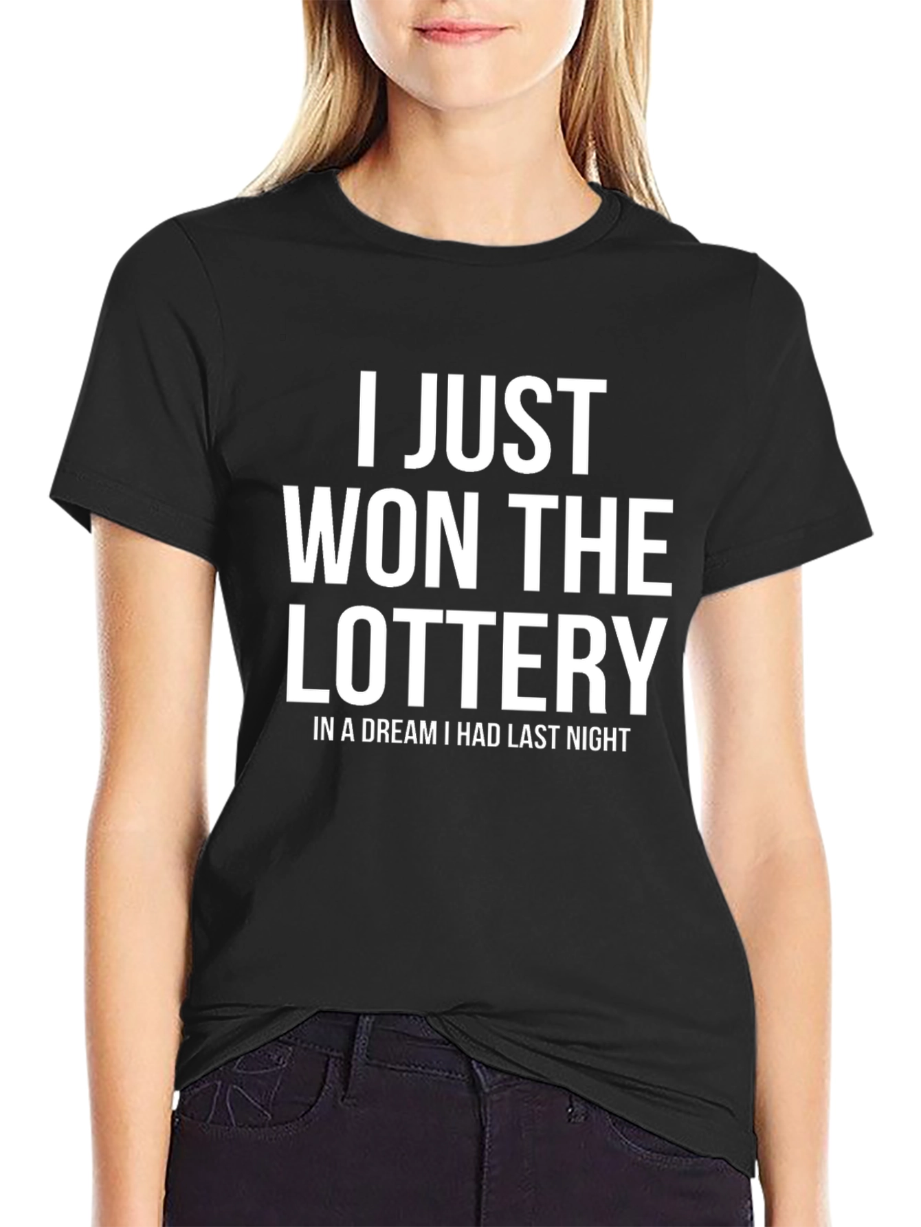 Funny Dream Lottery Winner T-Shirt - Black