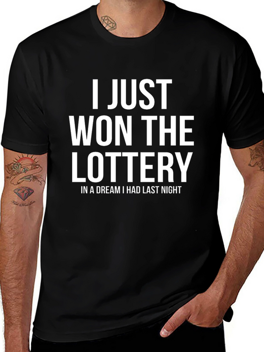 Funny Dream Lottery Winner T-Shirt - Black