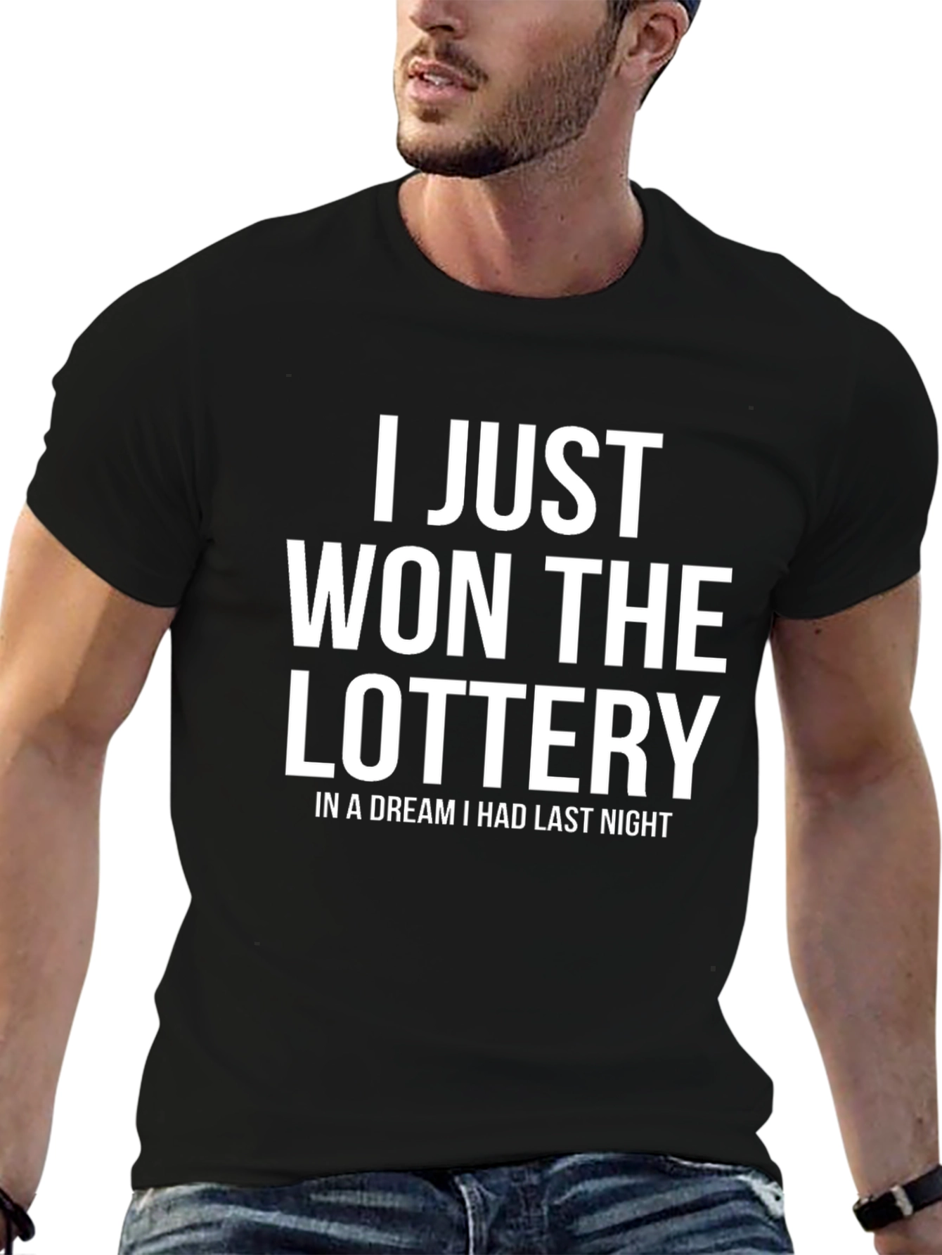 Funny Dream Lottery Winner T-Shirt - Black