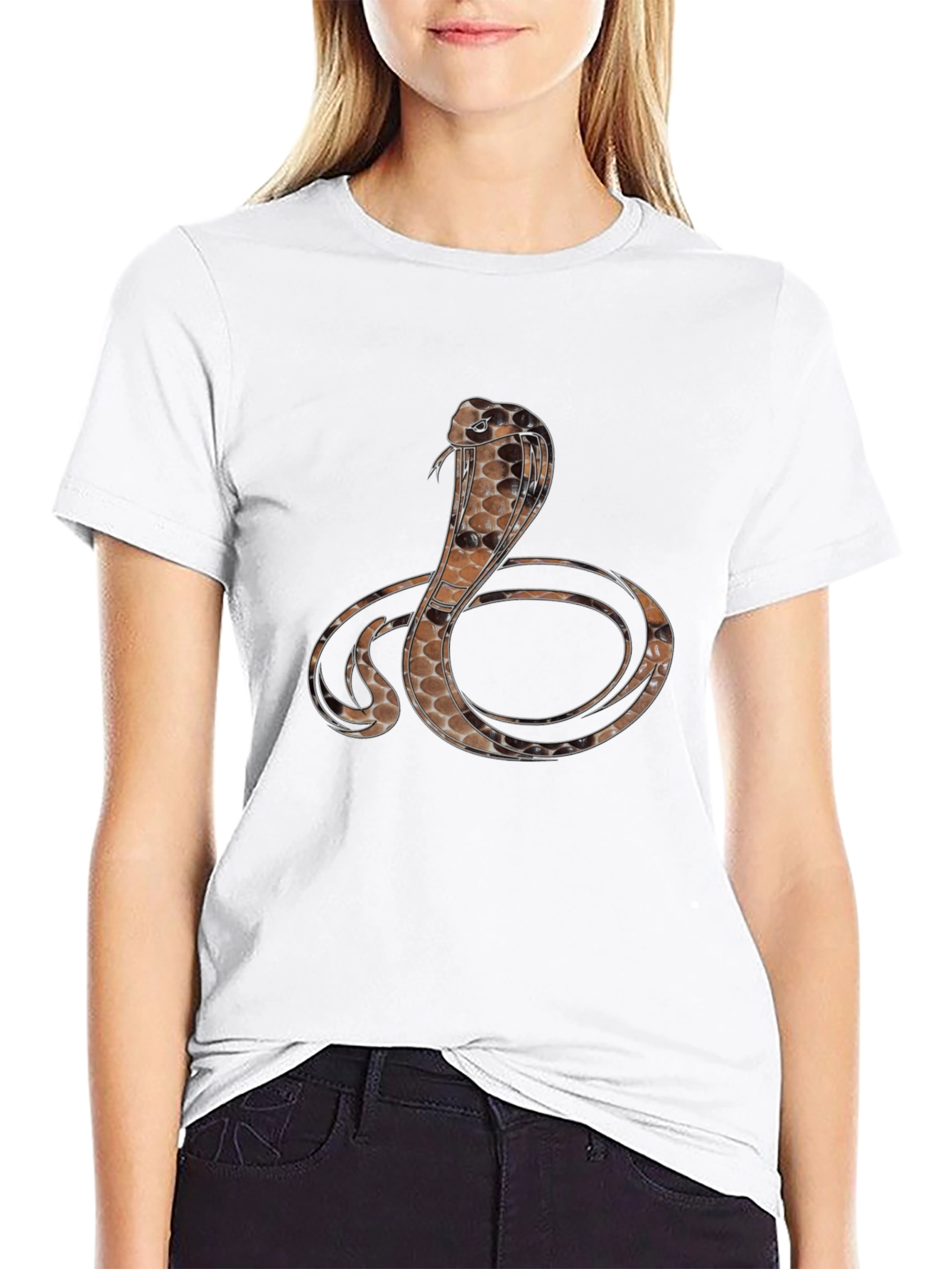 Cobra Graphic Print T-Shirt - Mens Black Tee