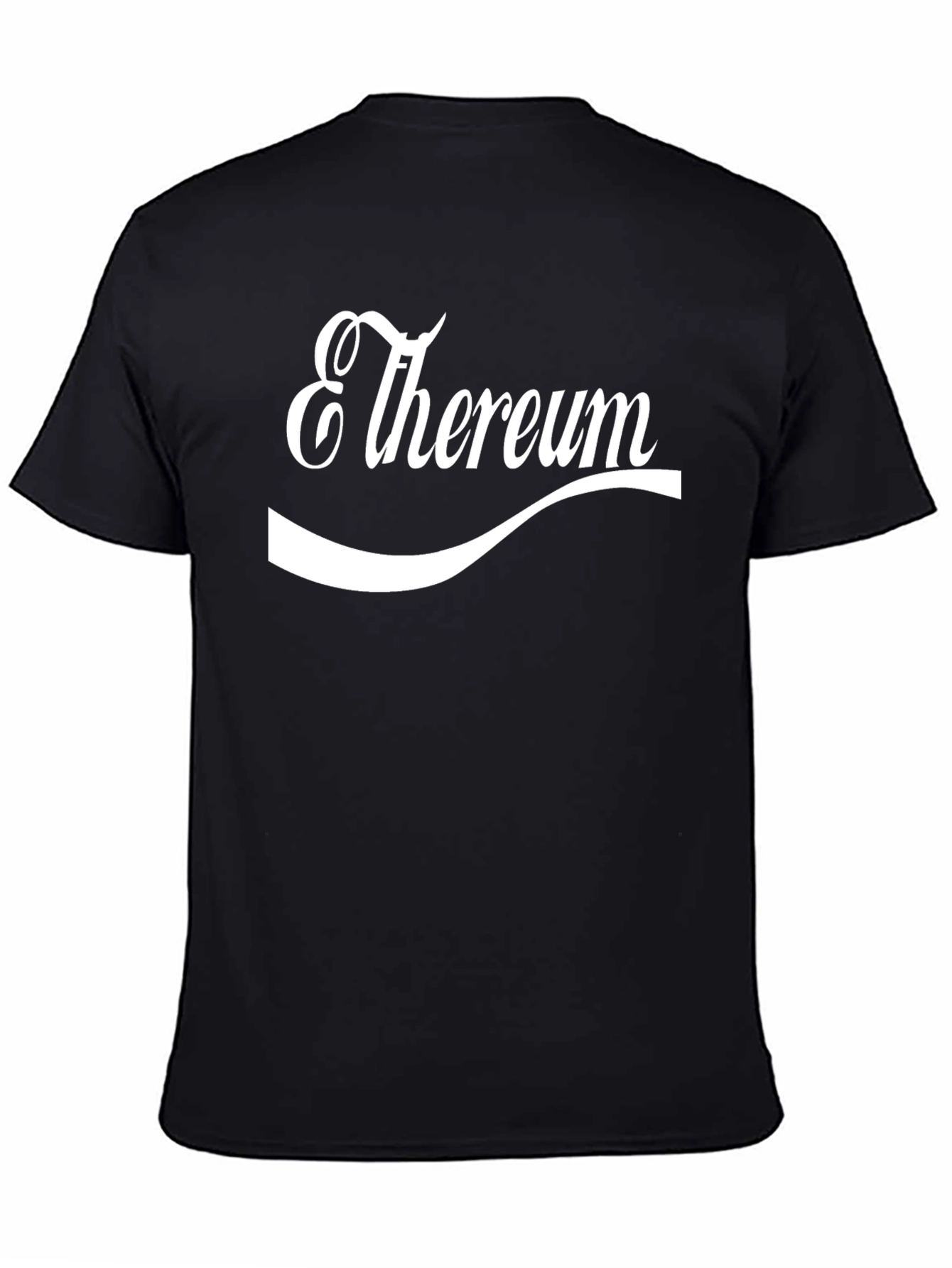 Ethereum Logo Black T-Shirt - Crypto Enthusiast Tee