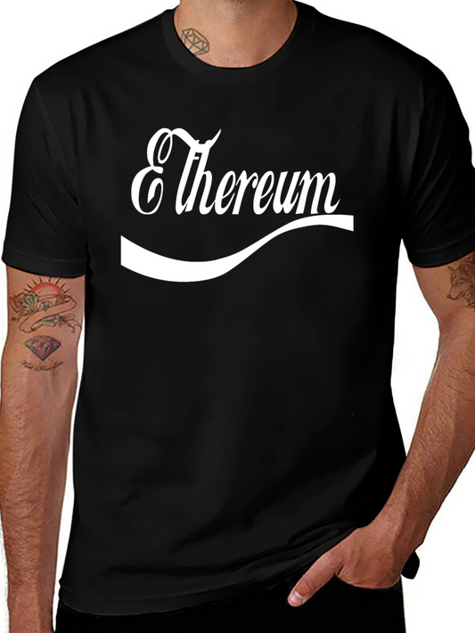 Ethereum Logo Black T-Shirt - Crypto Enthusiast Tee