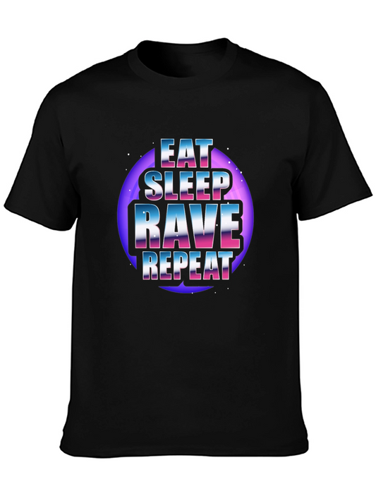 Eat Sleep Rave Repeat Graphic T-Shirt