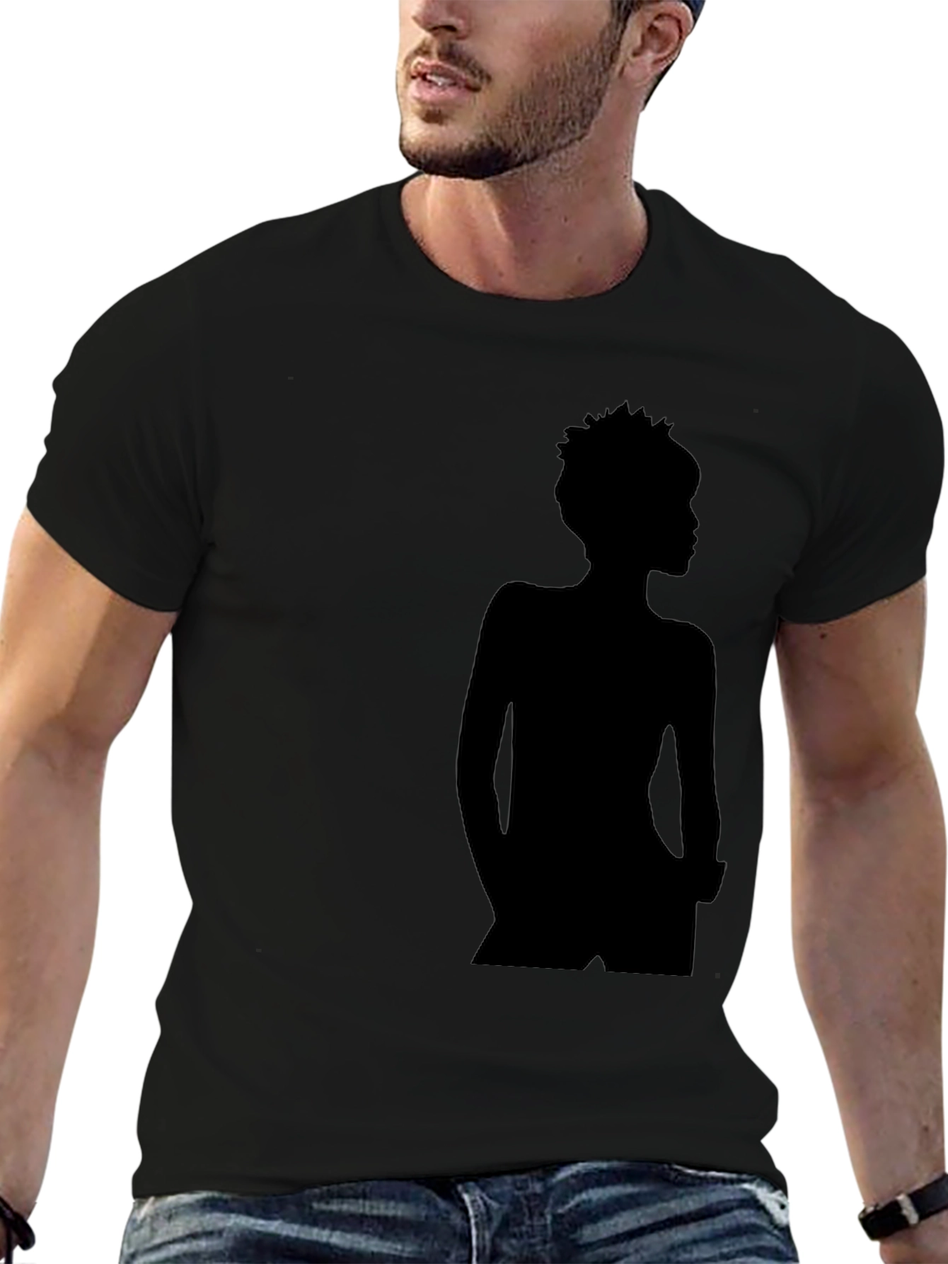 Silhouette Graphic Tee - Classic Black Cotton