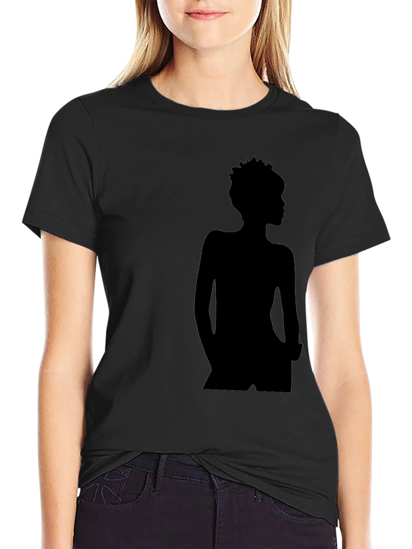 Silhouette Graphic Tee - Classic Black Cotton