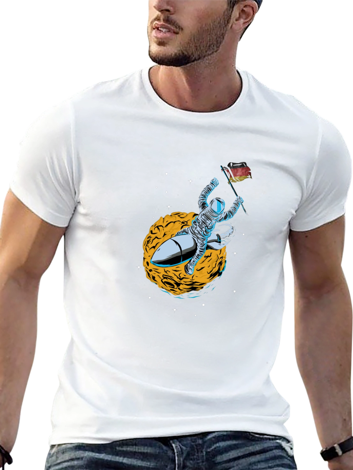 Astronaut Rocket Ride T-Shirt - Space Adventure Tee