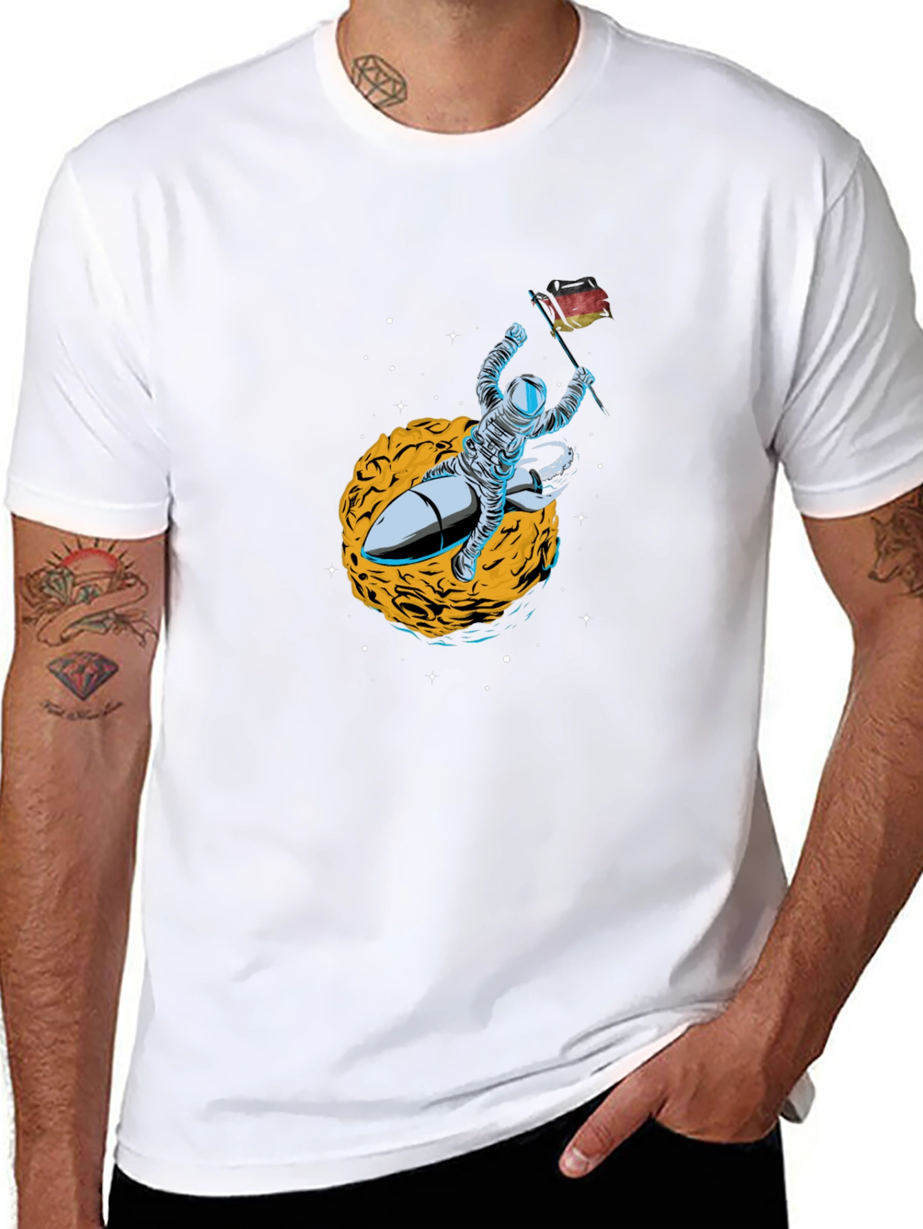 Astronaut Rocket Ride T-Shirt - Space Adventure Tee
