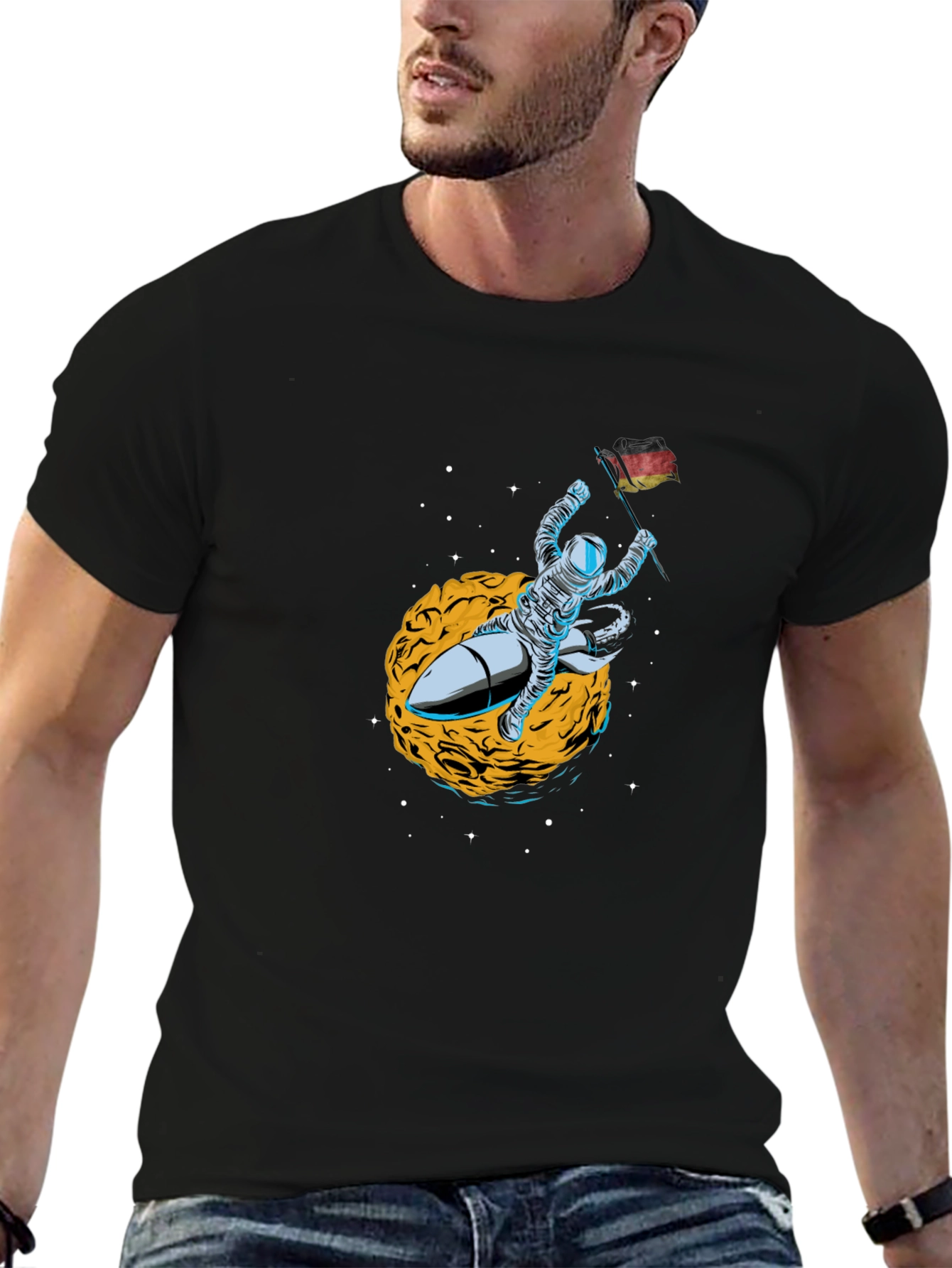 Astronaut Rocket Ride T-Shirt - Space Adventure Tee