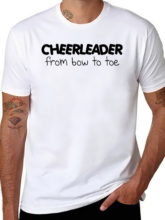 Cheerleader From Bow to Toe Black T-Shirt