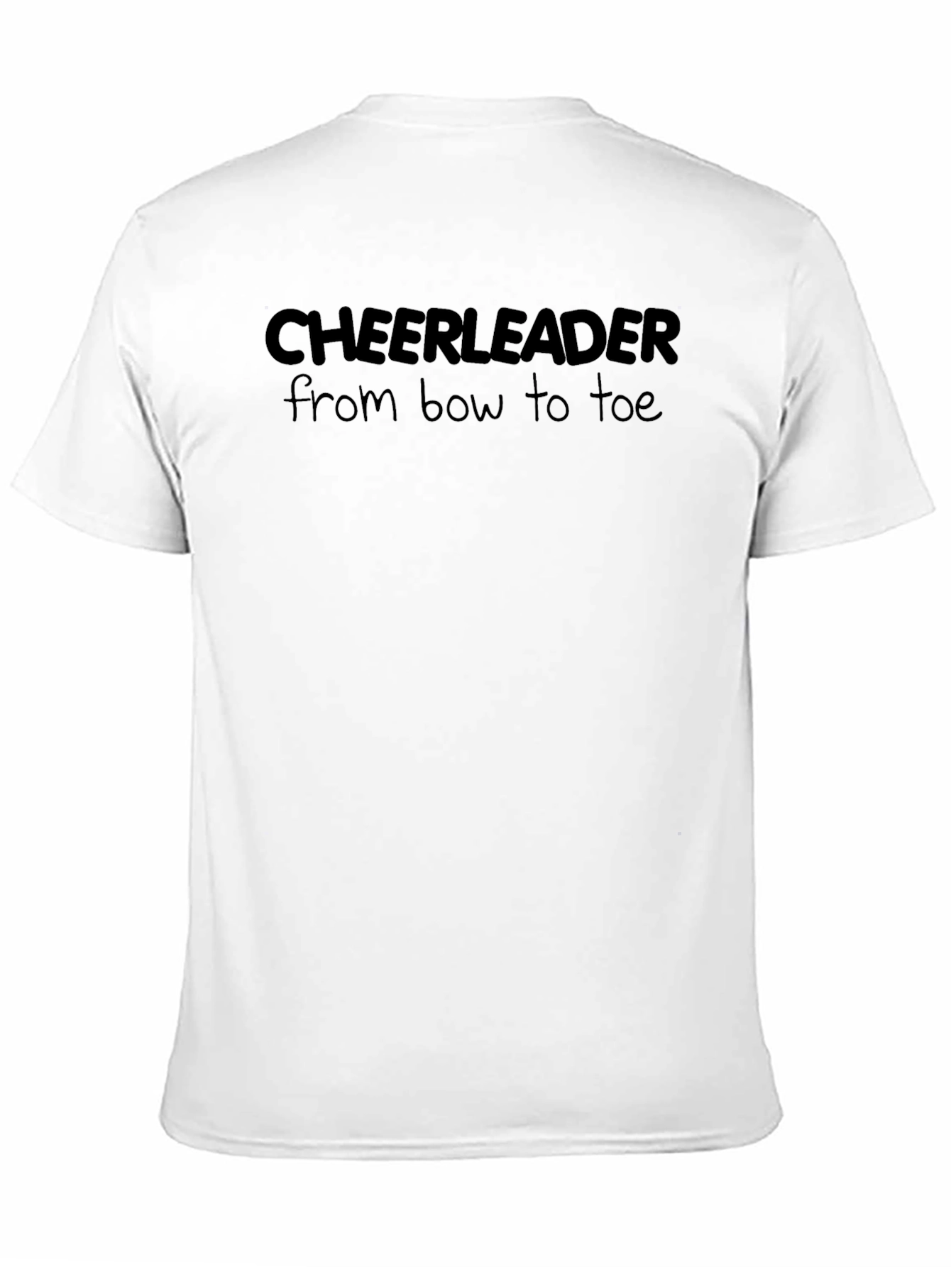 Cheerleader From Bow to Toe Black T-Shirt