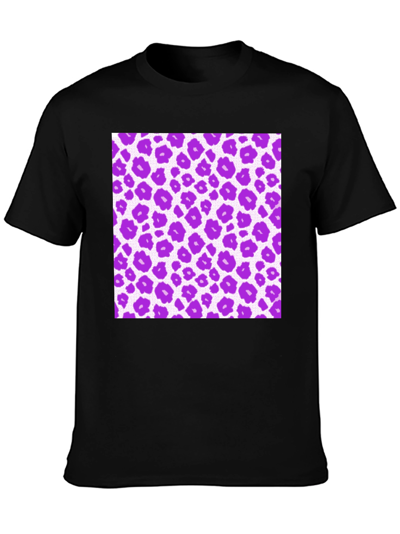 Purple Leopard Print Tee - Stylish & Unique Design