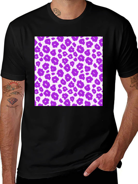 Purple Leopard Print Tee - Stylish & Unique Design