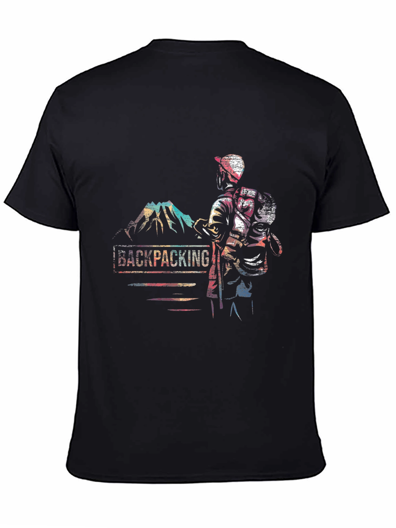 Backpacking Adventure T-Shirt - Mountain Hiker Graphic Tee