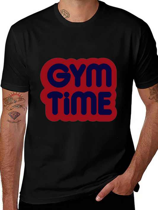 Gym Time Graphic Tee - Bold Comfortable Black