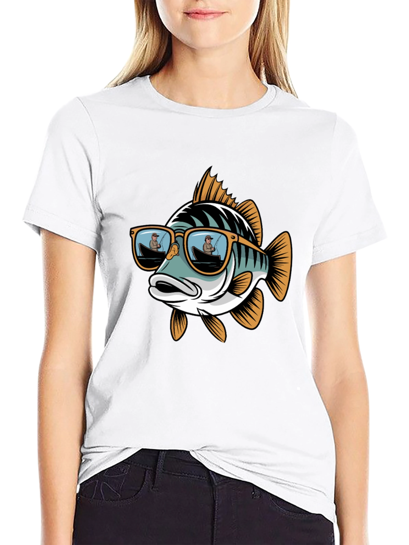 Cool Fish Graphic Tee - Angler Sunglasses Design