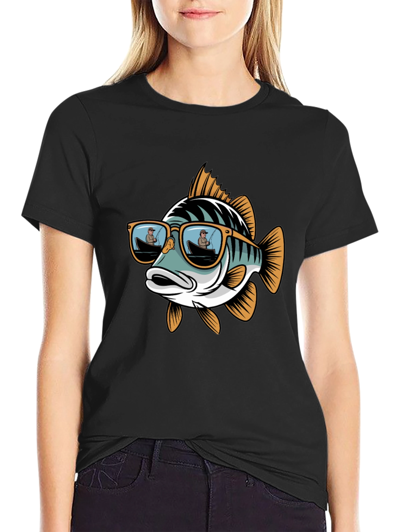 Cool Fish Graphic Tee - Angler Sunglasses Design