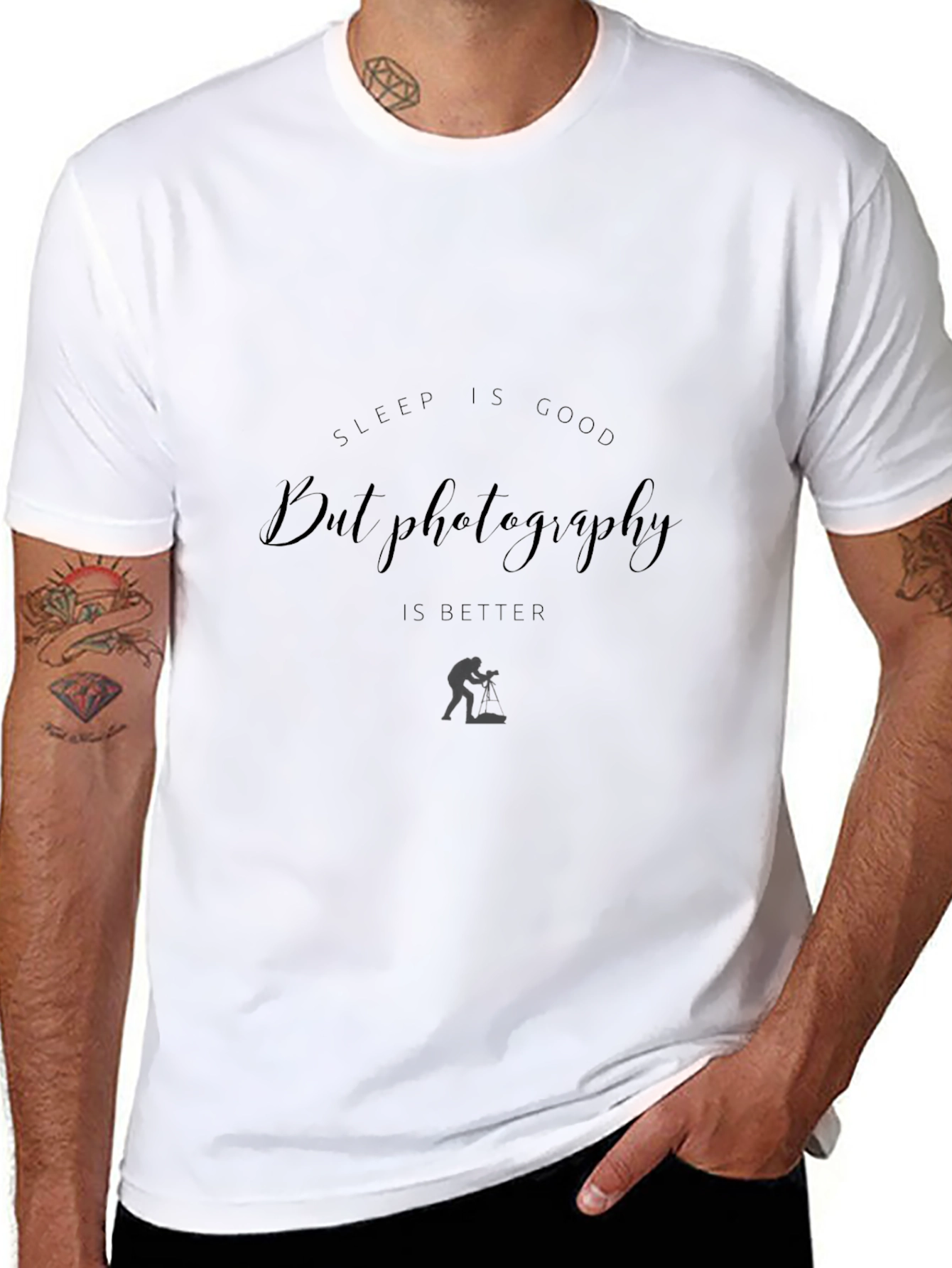 Photography T-Shirt: Sleep is Good But Photography is Better