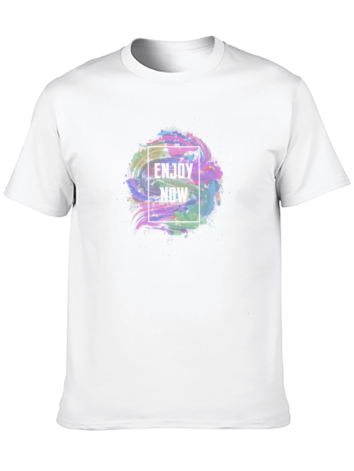 Enjoy Now Graphic Tee - Black Cotton T-Shirt