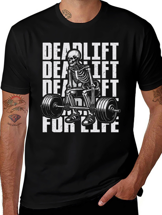Deadlift Skeleton Graphic Tee - For Lifters
