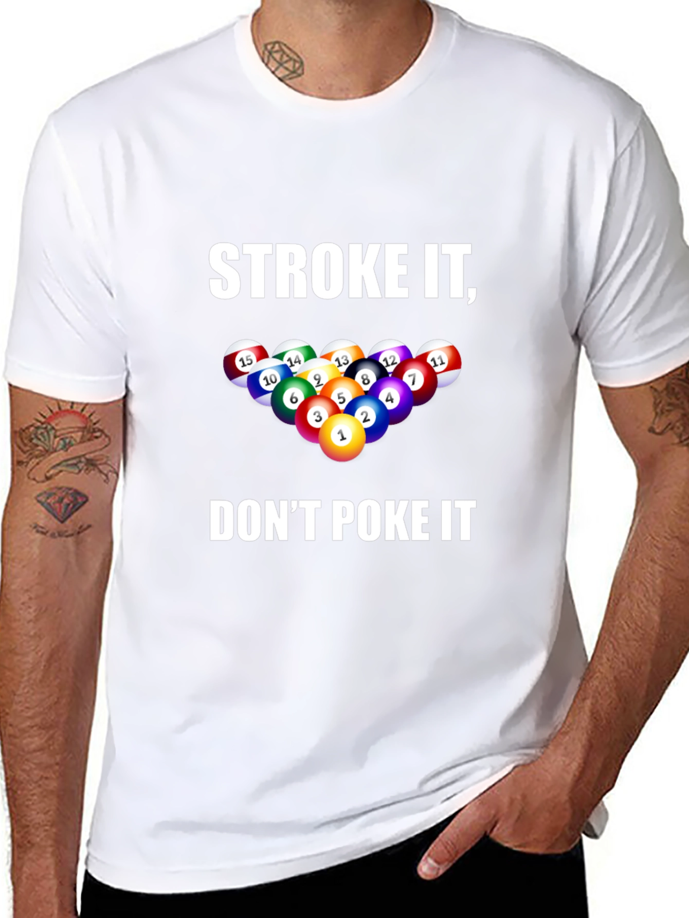 Stroke It Dont Poke It Billiards T-Shirt