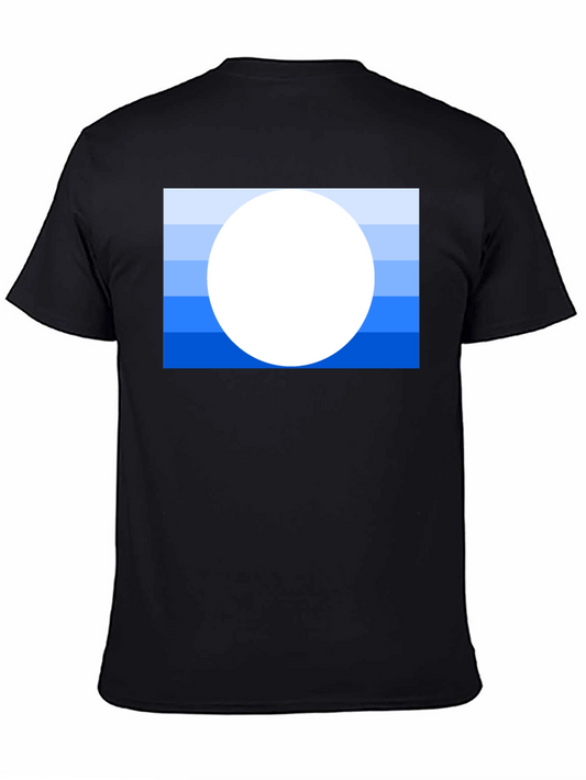 Striped Horizon Tee - Modern Graphic Print