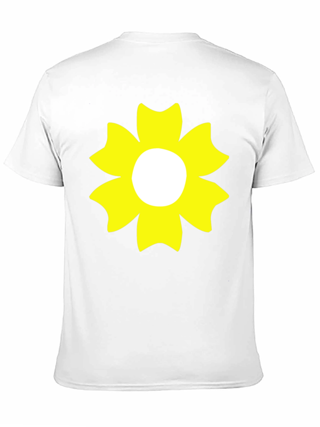 Black T-Shirt with Yellow Flower Design