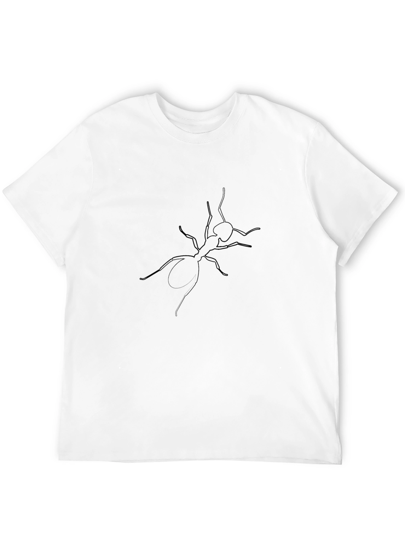 Minimalist Ant Graphic Black T-Shirt