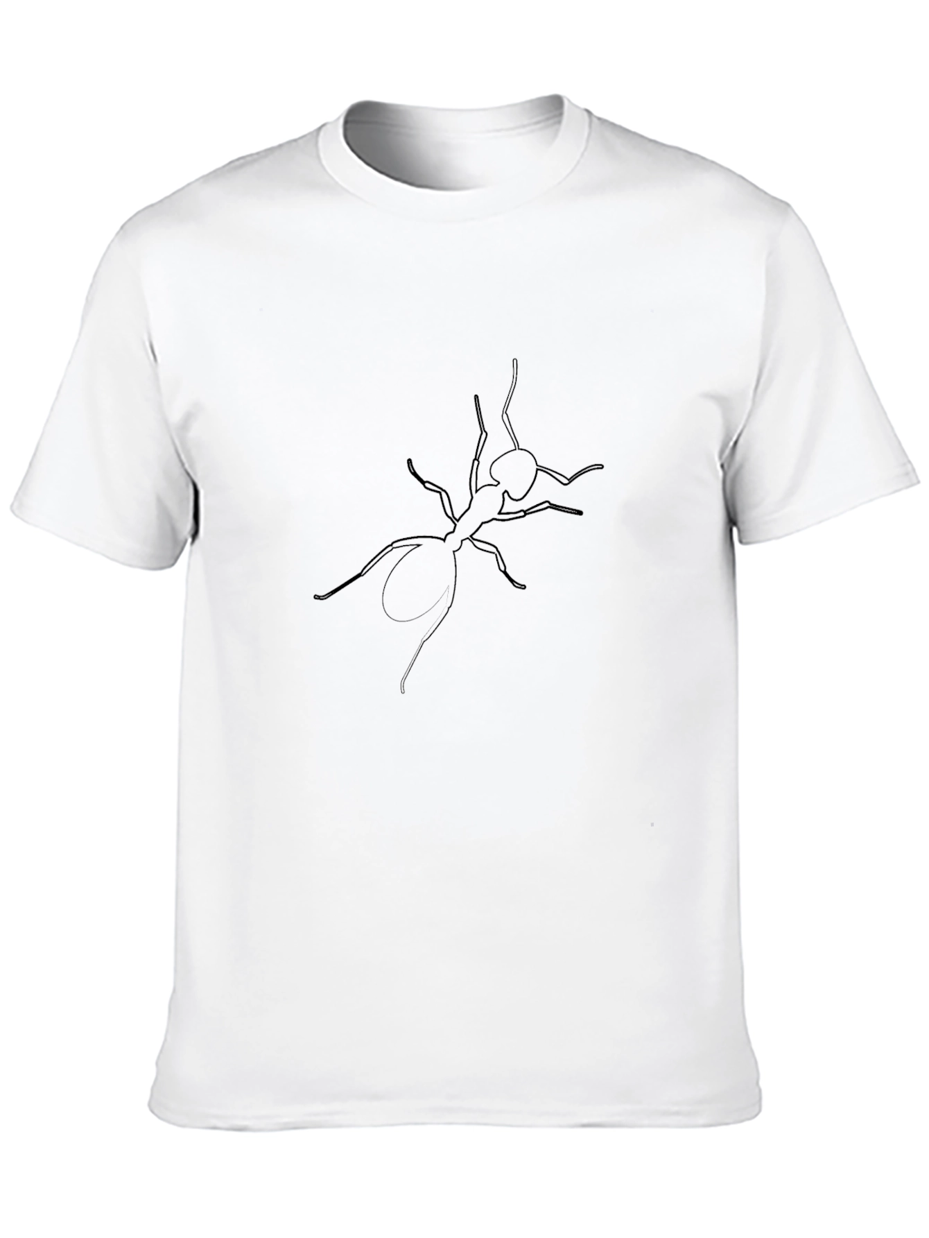 Minimalist Ant Graphic Black T-Shirt
