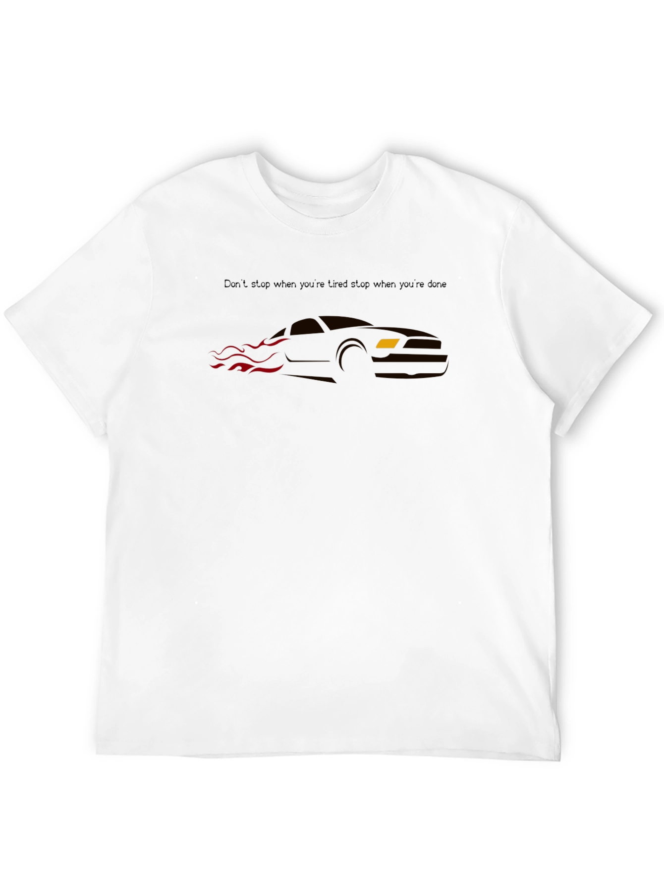 Black Car Graphic T-Shirt - Dont Stop When Tired