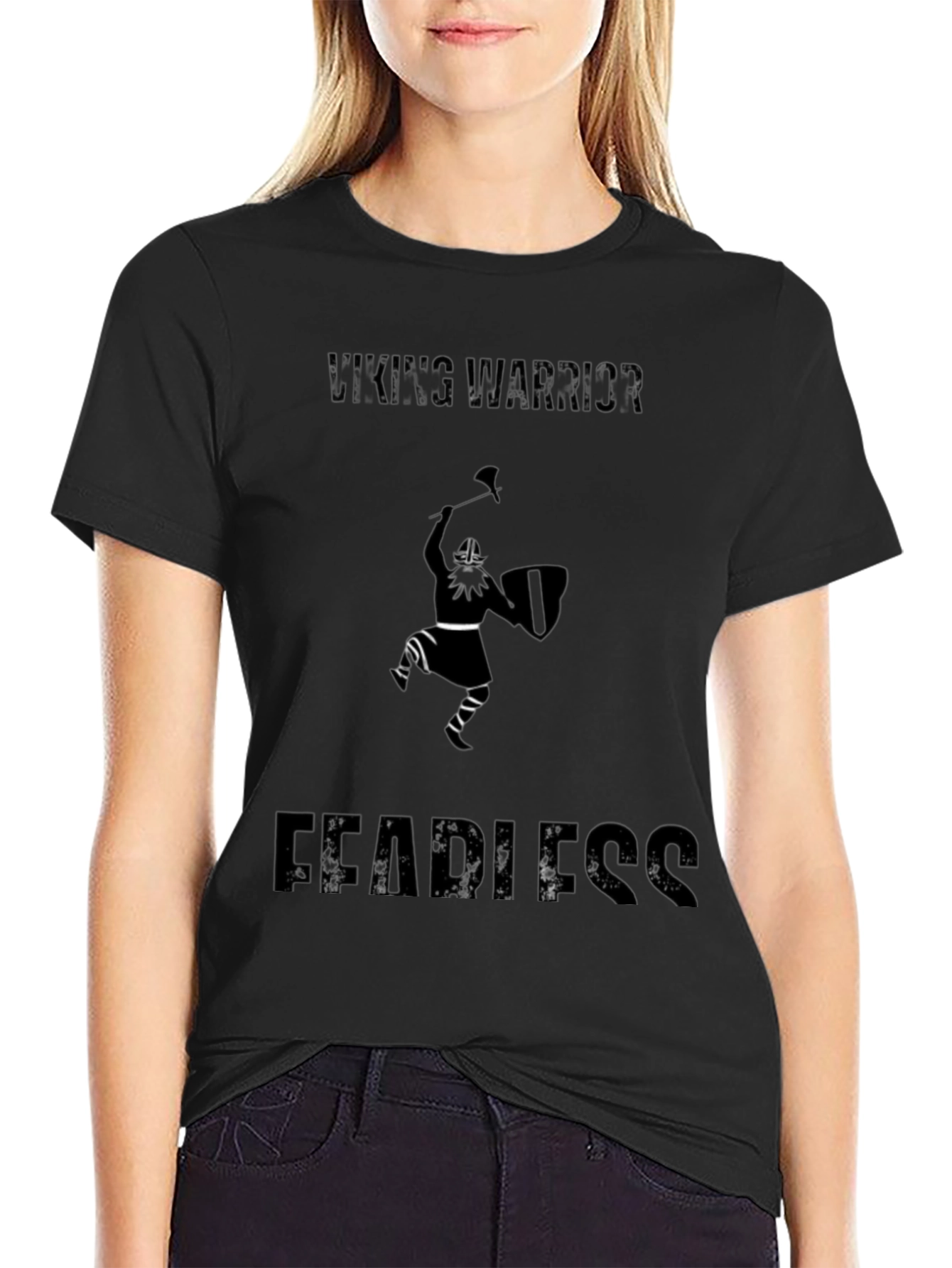 Viking Warrior Fearless Black T-Shirt