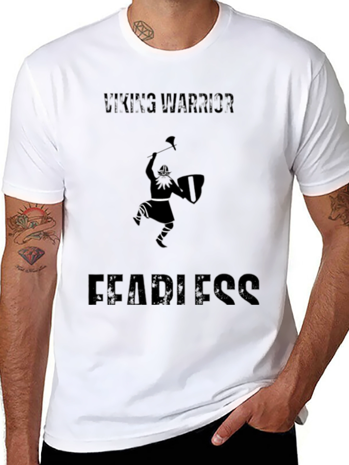 Viking Warrior Fearless Black T-Shirt
