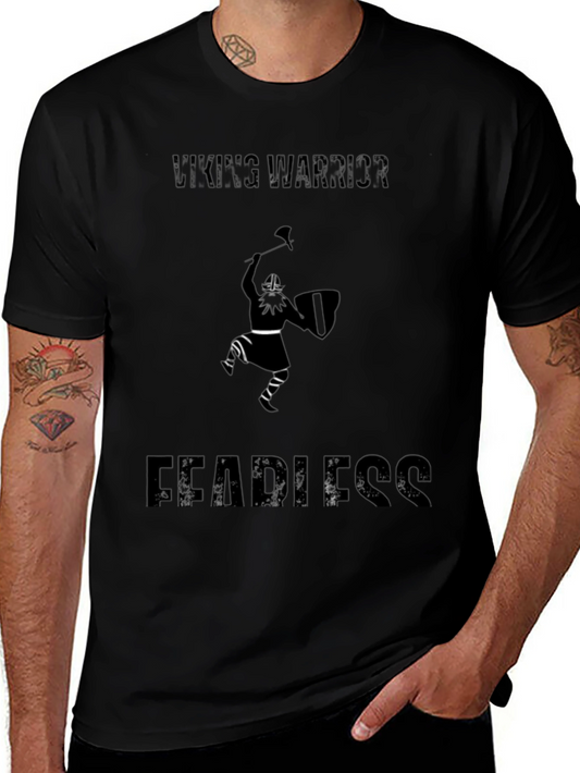 Viking Warrior Fearless Black T-Shirt