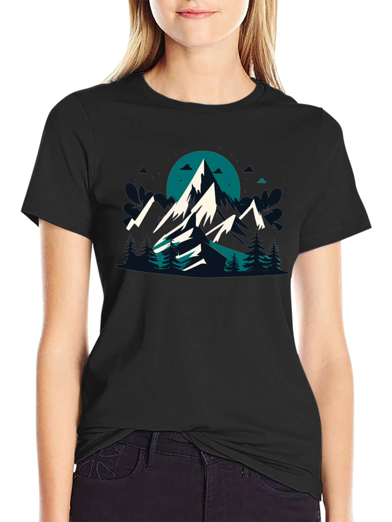 Mountain Graphic Black T-Shirt