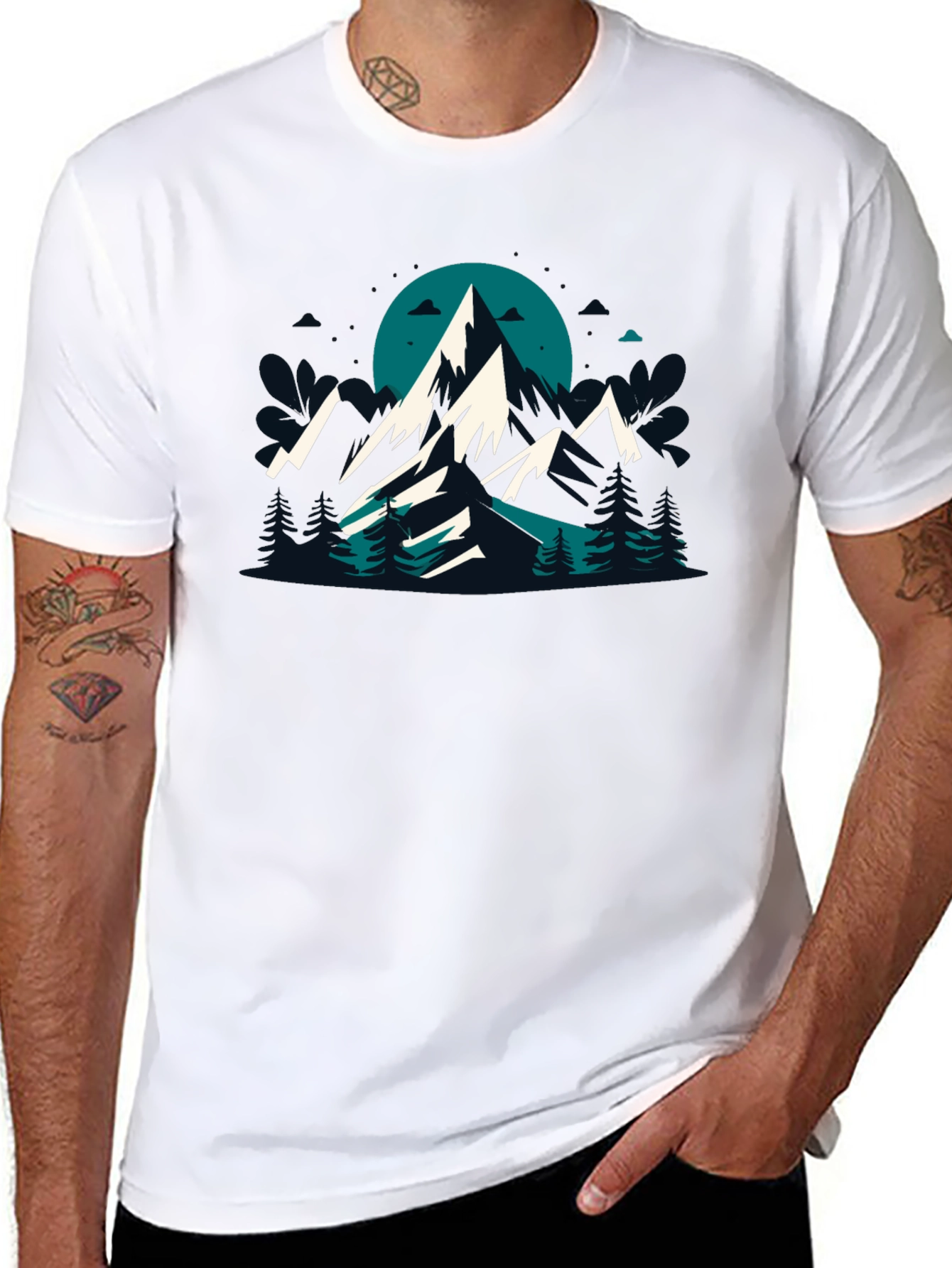 Mountain Graphic Black T-Shirt